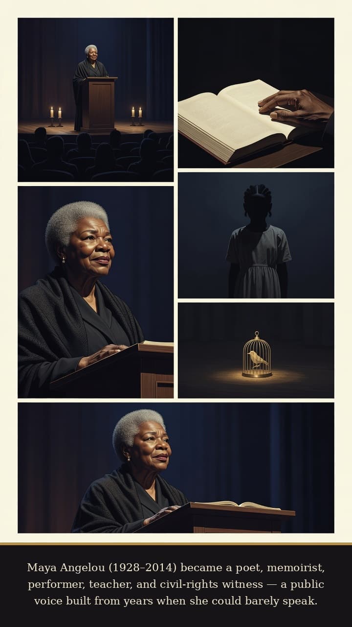 Page 1 of Maya Angelou: Maya Angelou: Caged Bird Voice