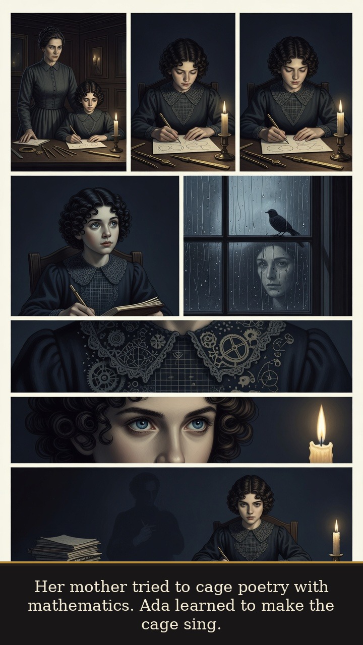 Page 2 of Ada Lovelace: Ada Lovelace: Notes Before Night - Her childhood mathematical discipline becomes a strange instrument for imagination.
