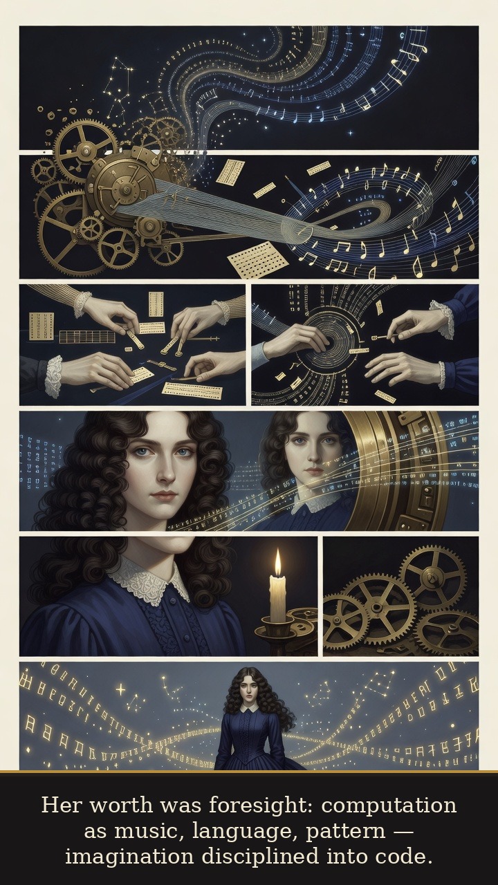Page 7 of Ada Lovelace: Ada Lovelace: Notes Before Night - Her legacy is computation as music, language, pattern, and disciplined imagination.