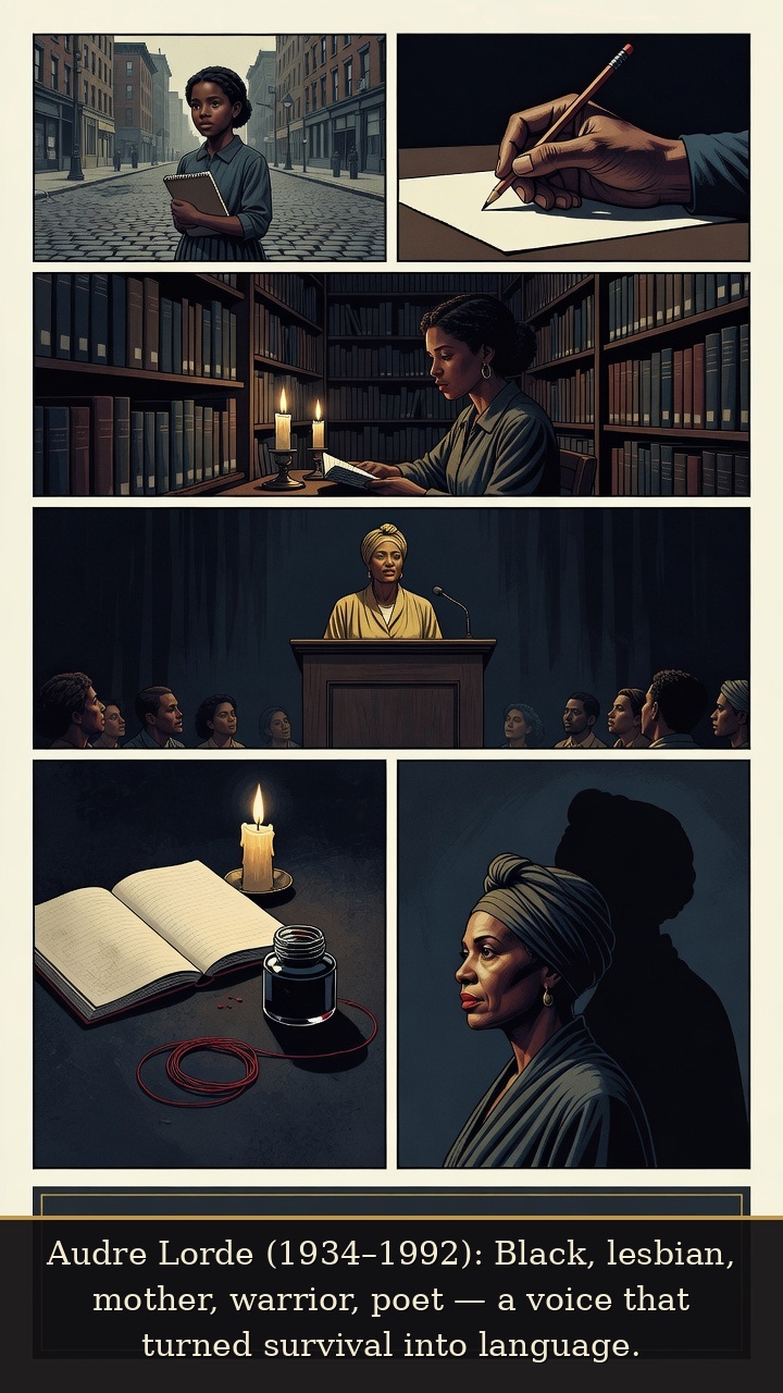 Audre Lorde obituary comic cover