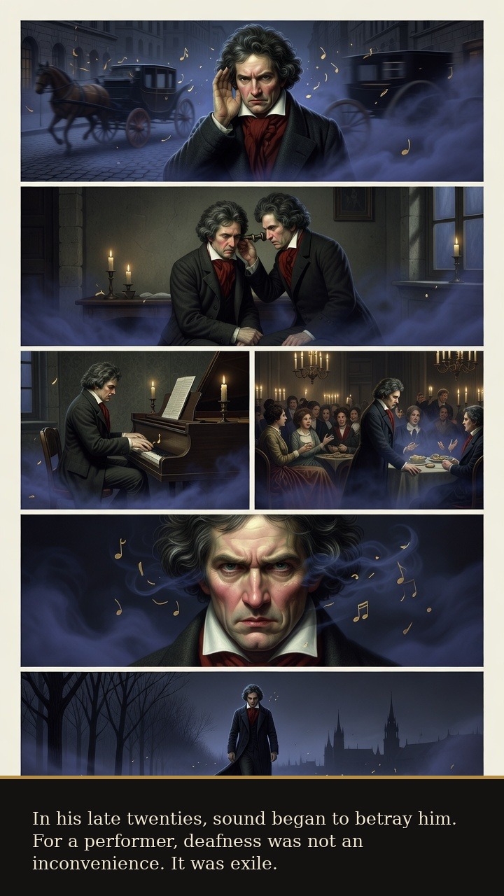 Page 2 of Ludwig van Beethoven: Ludwig van Beethoven: Silence and Ode - Hearing loss begins to isolate the performer from sound and society.