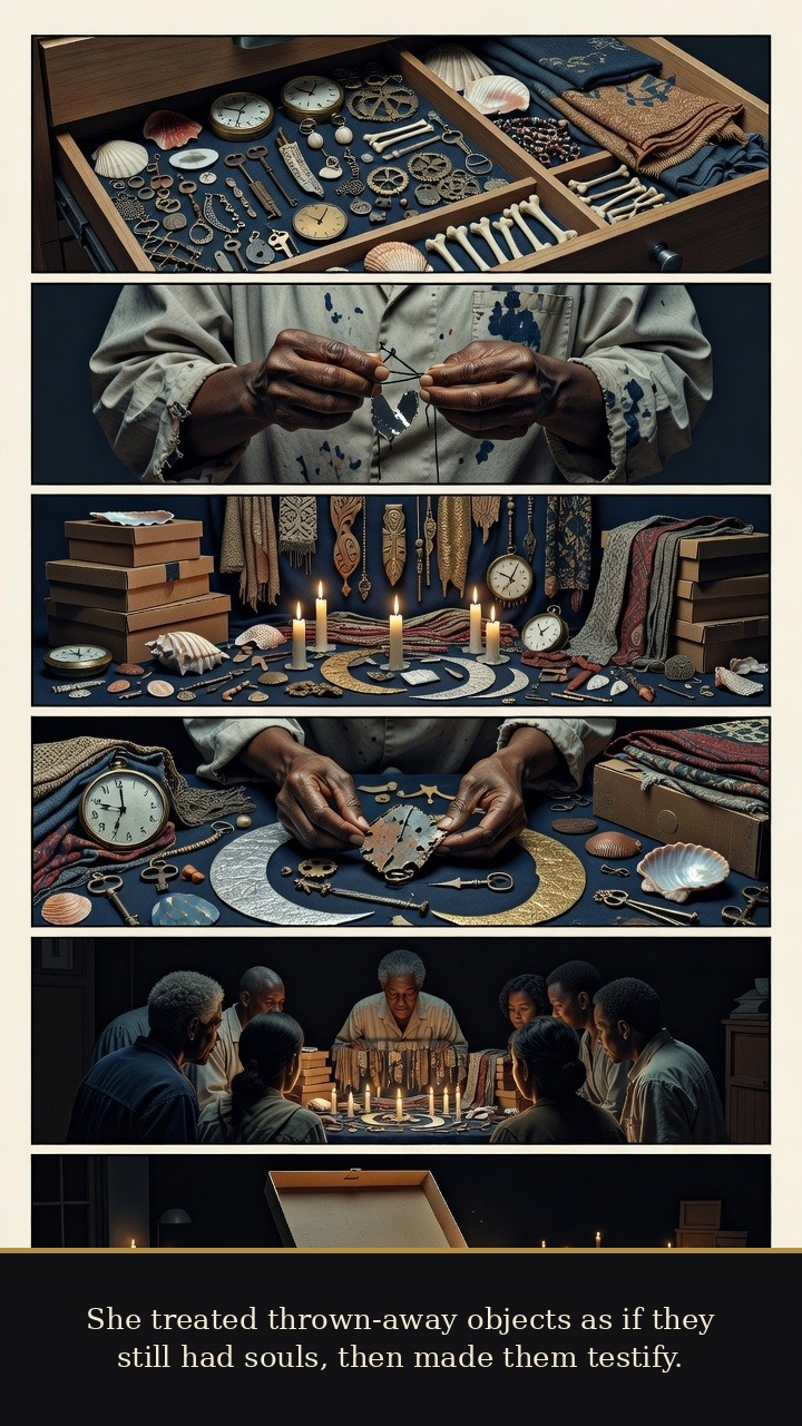 Page 5 of Betye Saar: Betye Saar: Liberation Box - Saar treats thrown-away objects as living witnesses and builds altars of testimony from them.