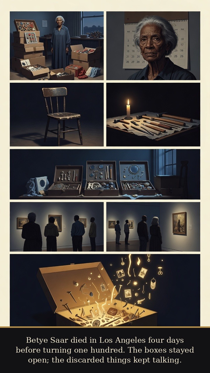 Page 7 of Betye Saar: Betye Saar: Liberation Box - Saar dies four days before turning one hundred, leaving boxes that keep memory and resistance open.