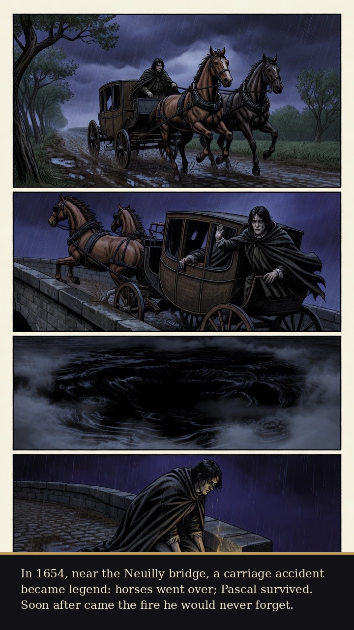 Page 5 of Blaise Pascal: Blaise Pascal: Night of Fire - The Neuilly bridge accident becomes the mortality hinge before his inner turn.