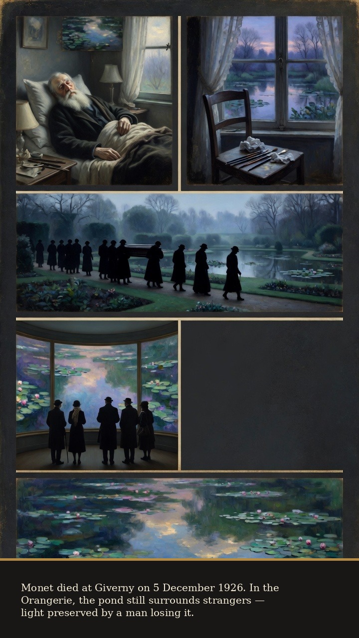 Page 7 of Claude Monet: Claude Monet: Water Lilies After the Fog - After Monet’s death in 1926, the Orangerie surrounds viewers with light he preserved.