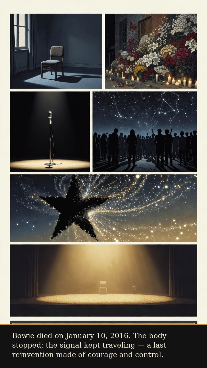 Page 7 of David Bowie: David Bowie: Blackstar Farewell - Bowie dies on January 10, 2016; the final work keeps sending its signal.