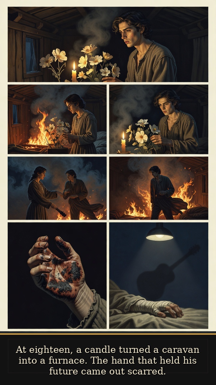 Page 2 of Django Reinhardt: Django Reinhardt: Two-Finger Fire - A 1928 caravan fire badly burns Reinhardt’s left hand and threatens his future as a musician.