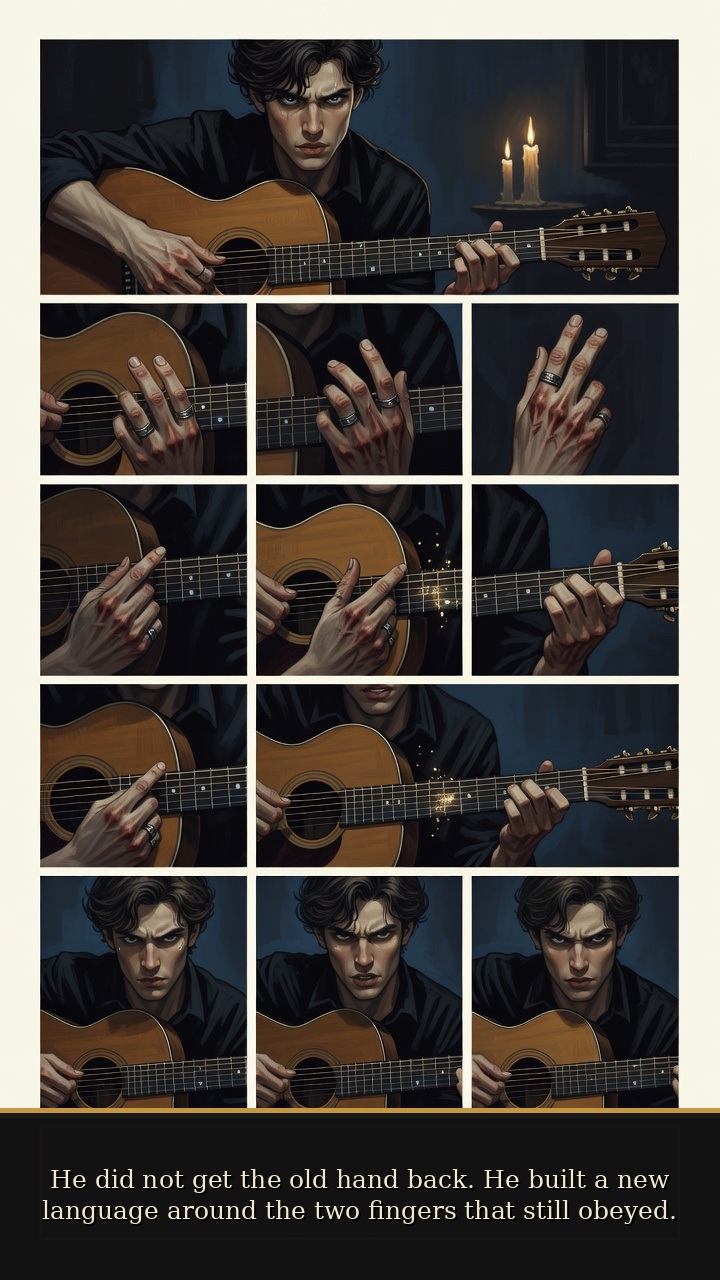 Page 4 of Django Reinhardt: Django Reinhardt: Two-Finger Fire - Reinhardt rebuilds his technique around the two fretting fingers that still move freely.