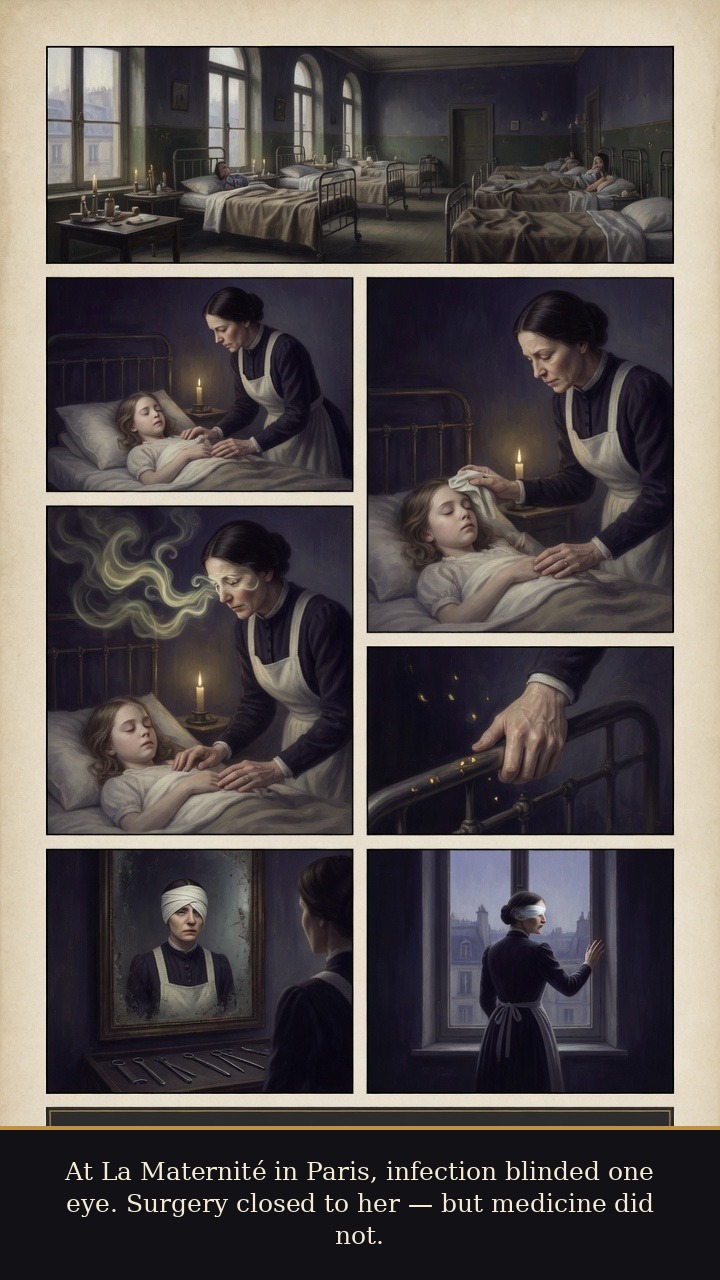 Page 5 of Elizabeth Blackwell: Elizabeth Blackwell: One Eye, One Door - At La Maternité in Paris, infection blinds one eye and ends her surgical ambition.