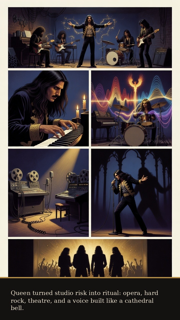 Page 2 of Freddie Mercury: Freddie Mercury: Last Light - Queen forms a volatile studio language of opera, rock, theatre, and risk.