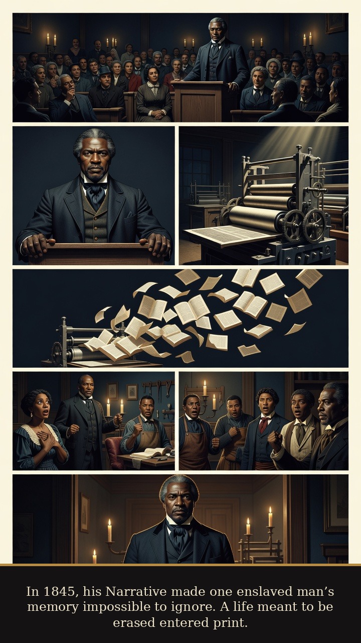 Page 4 of Frederick Douglass: Frederick Douglass: Stolen Thunder - His 1845 Narrative made one enslaved man’s memory impossible to ignore and entered print as public evidence.