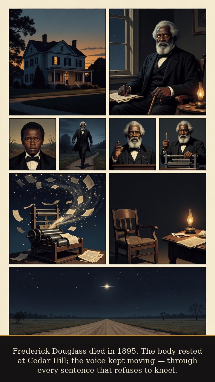 Page 7 of Frederick Douglass: Frederick Douglass: Stolen Thunder - Frederick Douglass died in 1895 at Cedar Hill; his voice kept moving through every sentence that refuses to kneel.