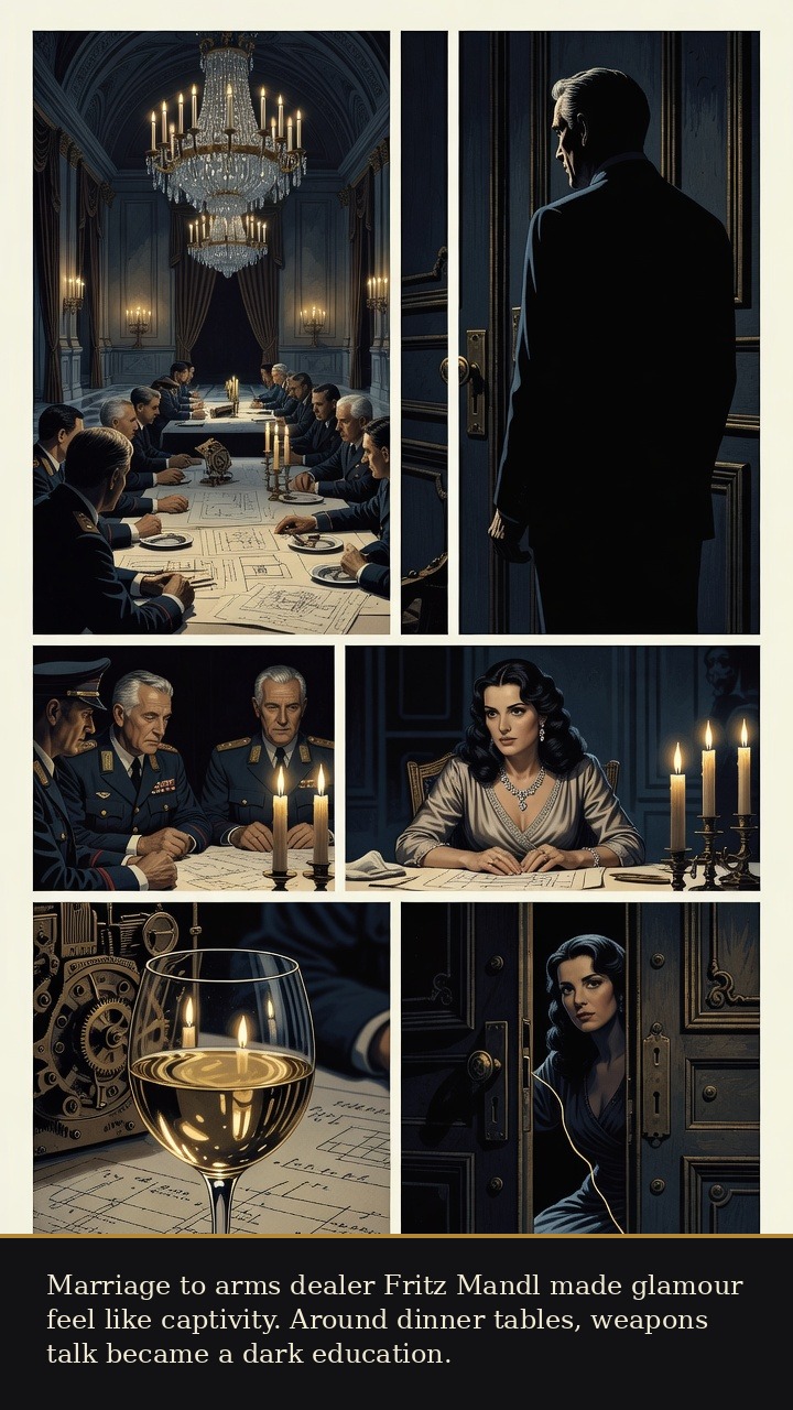 Page 2 of Hedy Lamarr: Hedy Lamarr: Secret Signal - Marriage to arms dealer Fritz Mandl made glamour feel like captivity. Around dinner tables, weapons talk became a dark education.
