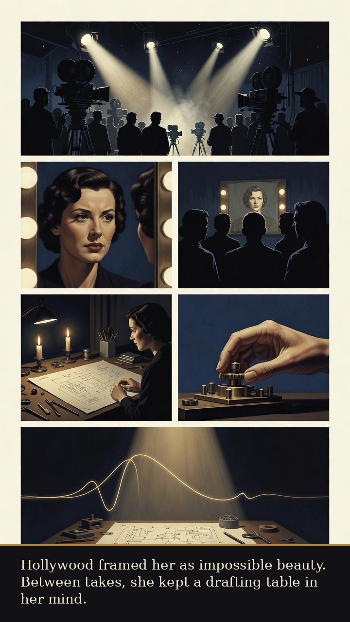 Page 4 of Hedy Lamarr: Hedy Lamarr: Secret Signal - Hollywood framed her as impossible beauty. Between takes, she kept a drafting table in her mind.