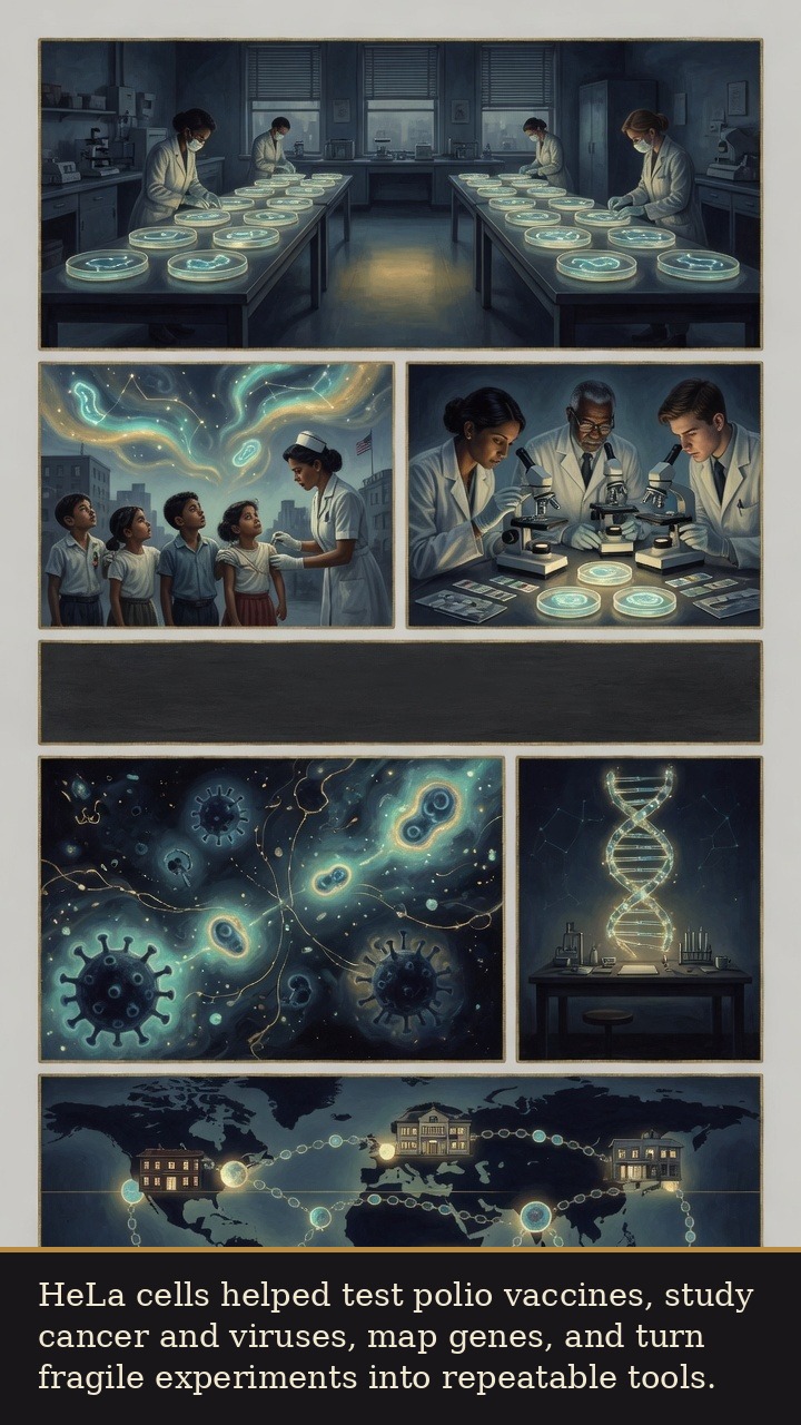 Page 5 of Henrietta Lacks: Henrietta Lacks: Immortal Cells - HeLa cells help scale biomedical research across vaccines, cancer, viruses, and genetics.