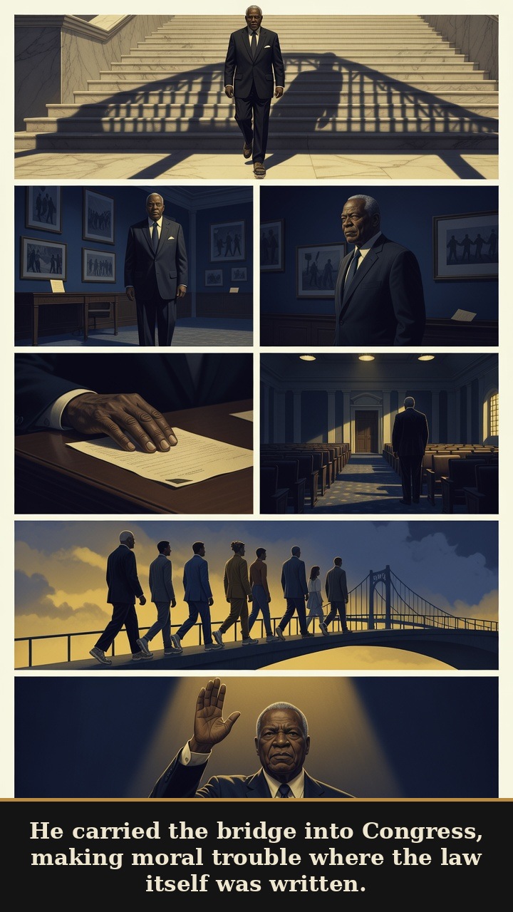 Page 6 of John Lewis: John Lewis: Good Trouble - Lewis carries the bridge into Congress and turns memory into moral pressure inside the lawmaking chamber.