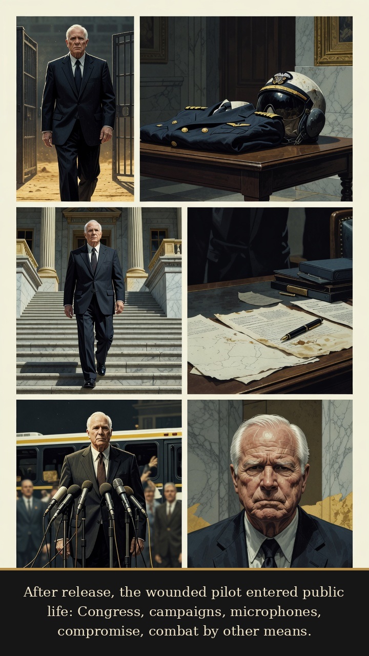 Page 5 of John McCain: John McCain: Hanoi Sky - After release, McCain turns survival into decades of public life in Congress, campaigns, and Senate argument.