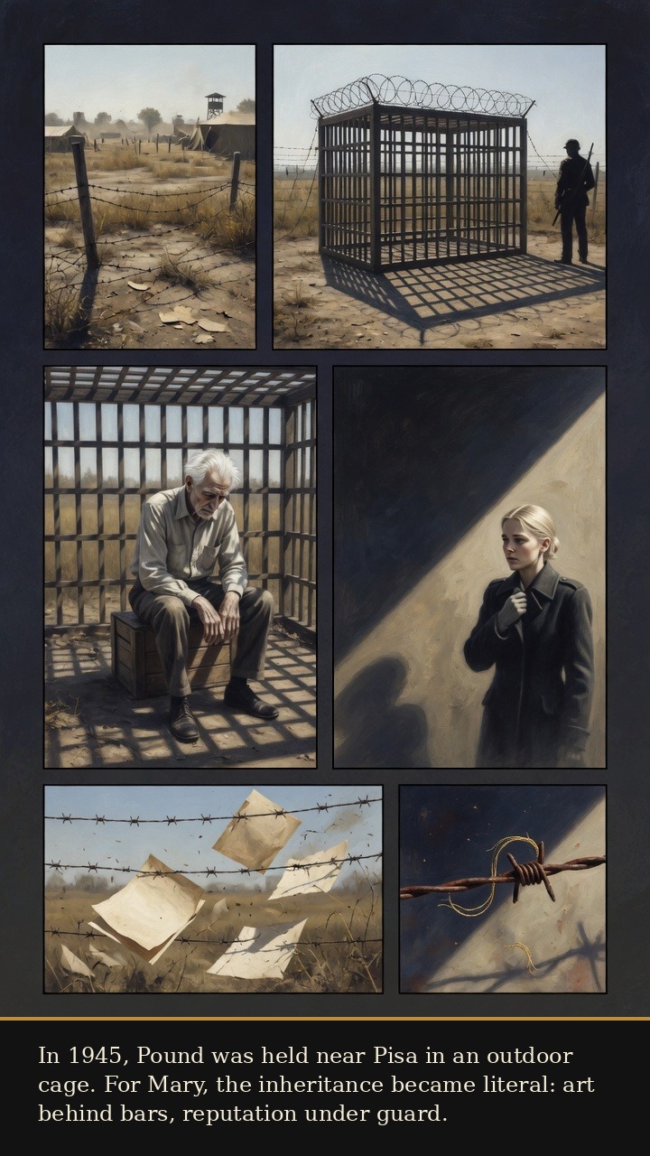 Page 3 of Mary de Rachewiltz: Mary de Rachewiltz: Tower of Cantos - Pound’s 1945 detention near Pisa becomes the visual hinge: art, family, and disgrace behind bars.