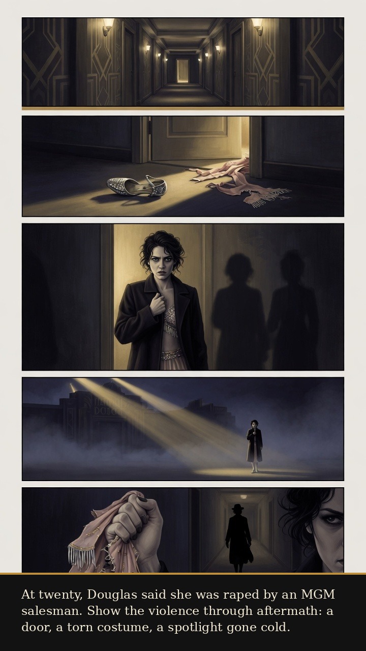Page 3 of Patricia Dorothy Douglas: Patricia Douglas: Girl 27 - The assault is depicted through aftermath and symbolic objects rather than exploitation.