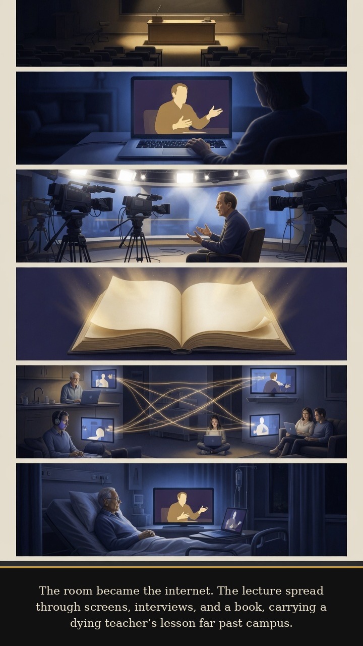 Page 5 of Randy Pausch: Randy Pausch: The Last Lecture - The lecture spreads through screens, media, and a bestselling book.