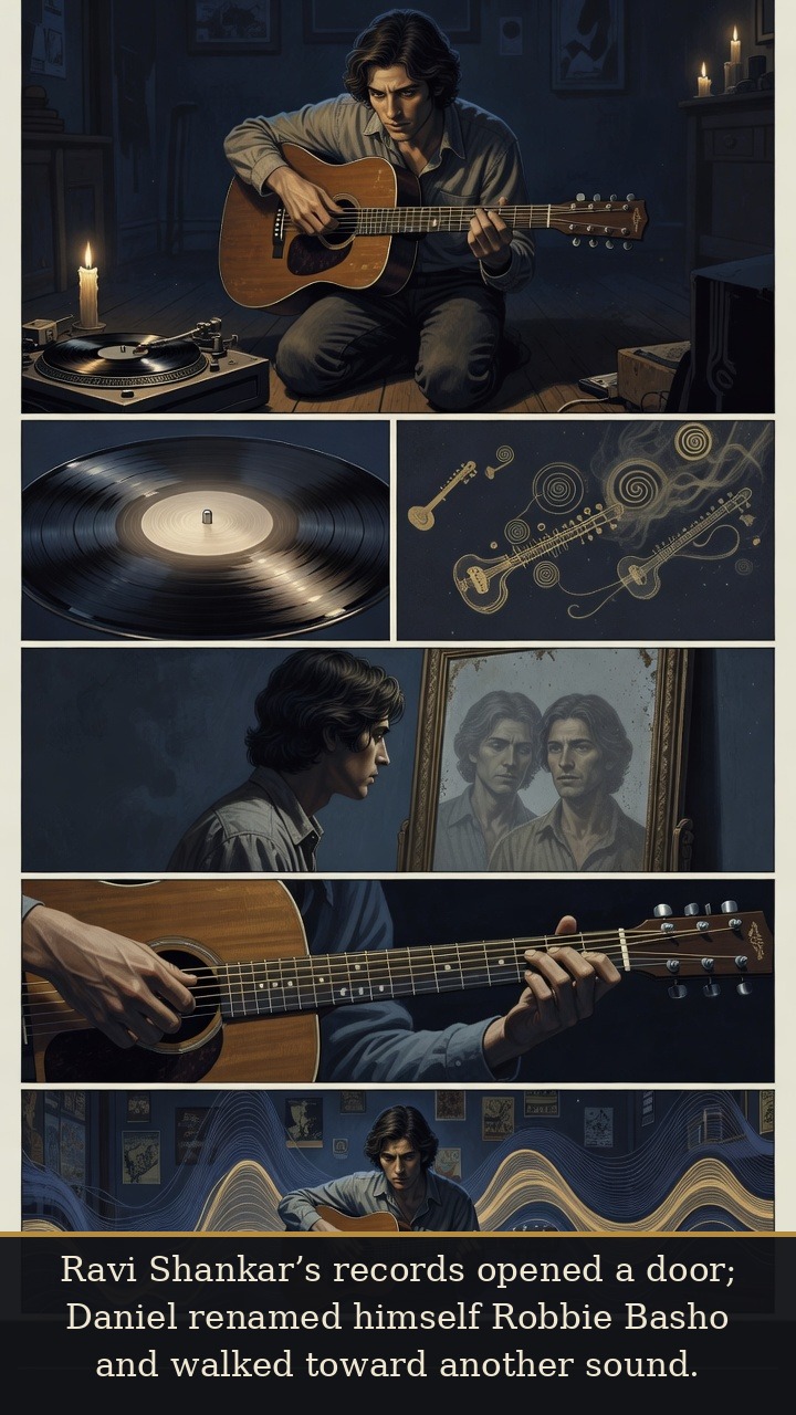 Page 3 of Robbie Basho: Robbie Basho: Raga Ghost - Ravi Shankar’s records and Berkeley spiritual searching open the raga door as Daniel becomes Robbie Basho.