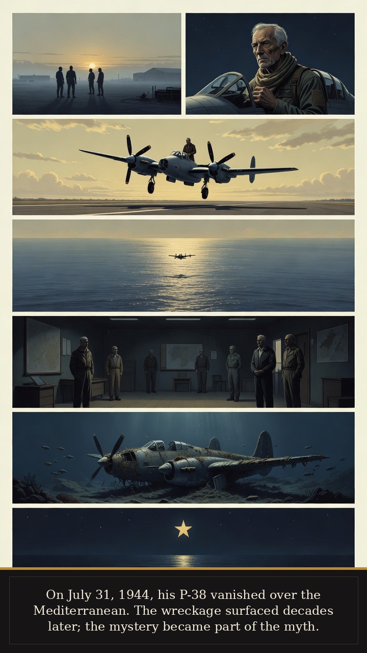 Page 6 of Antoine de Saint-Exupéry: Antoine de Saint-Exupéry: Desert Star - His July 31, 1944 flight disappears over the Mediterranean, with wreckage found decades later.