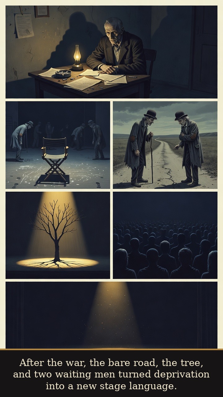 Page 6 of Samuel Beckett: Samuel Beckett: Wound Waiting - After the war, Waiting for Godot turns a bare road, a tree, and two waiting men into a new stage language.