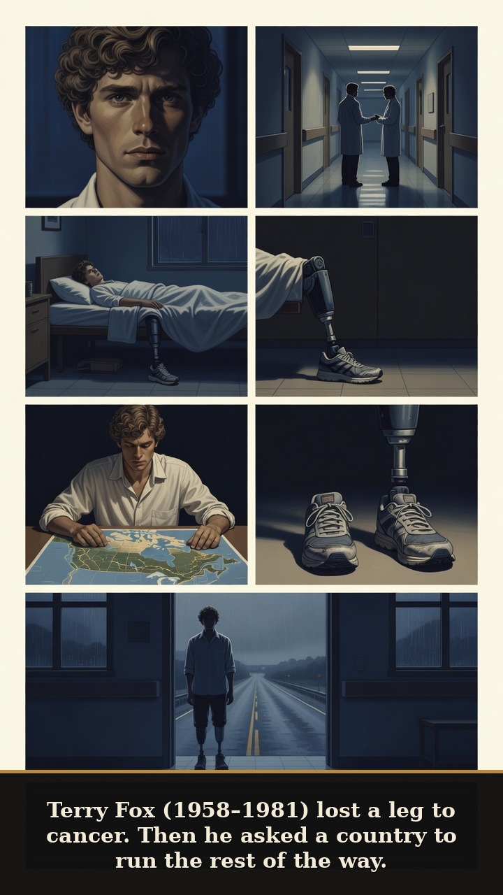 Terry Fox obituary comic cover