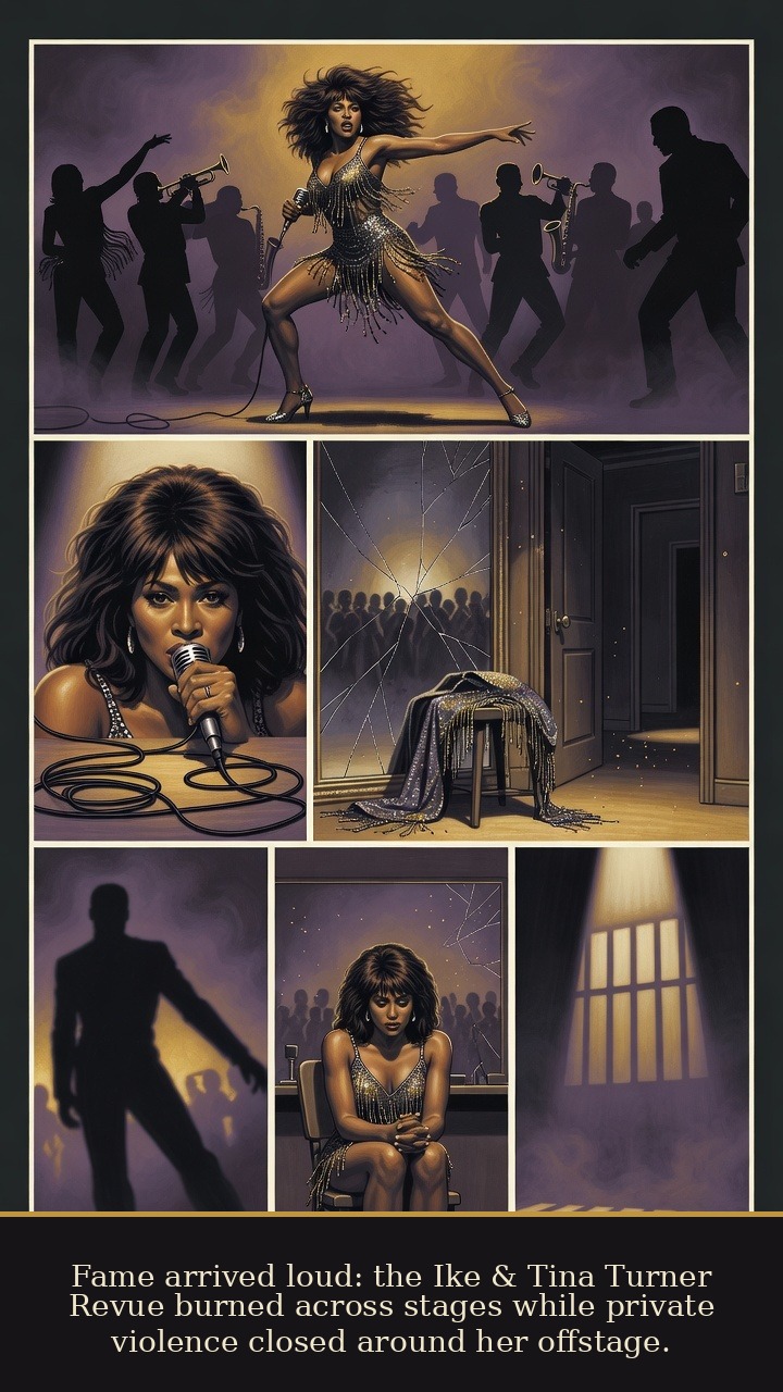 Page 2 of Tina Turner: Tina Turner: Private Dancer - The Ike & Tina Turner Revue dazzles in public while private violence turns backstage glamour into a cage.