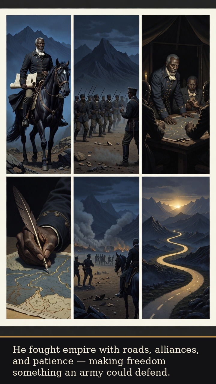 Page 3 of François-Dominique Toussaint Louverture: Toussaint Louverture: Open Gate - Toussaint builds roads, alliances, discipline, and military strategy to defend emancipation.