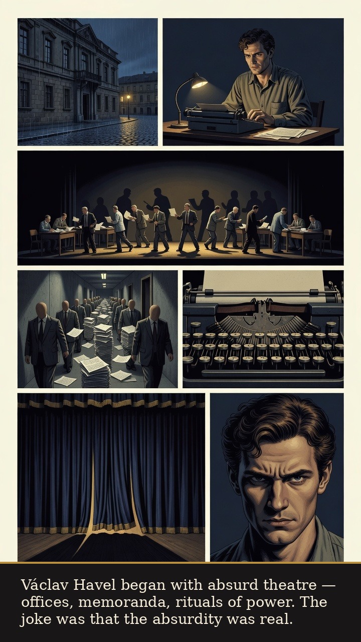 Page 1 of Václav Havel: Václav Havel: Cell to Castle - Young Havel turns absurd theatre into a mirror of real bureaucratic power.
