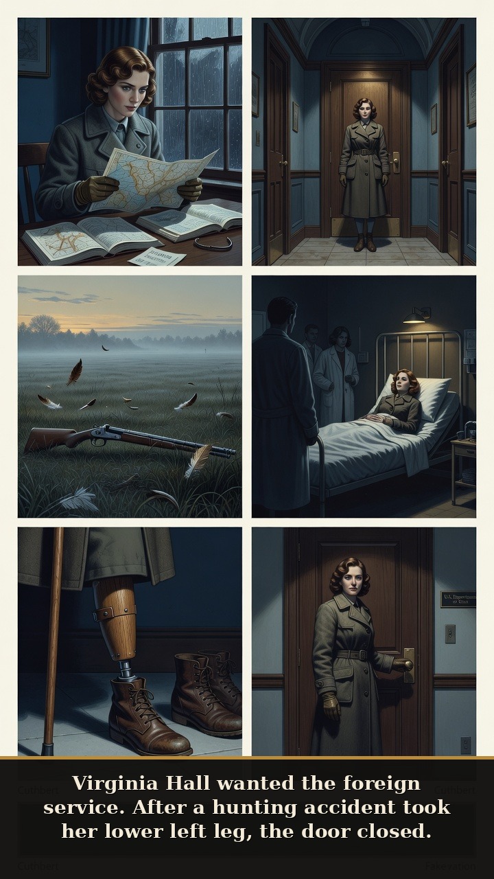 Virginia Hall obituary comic cover